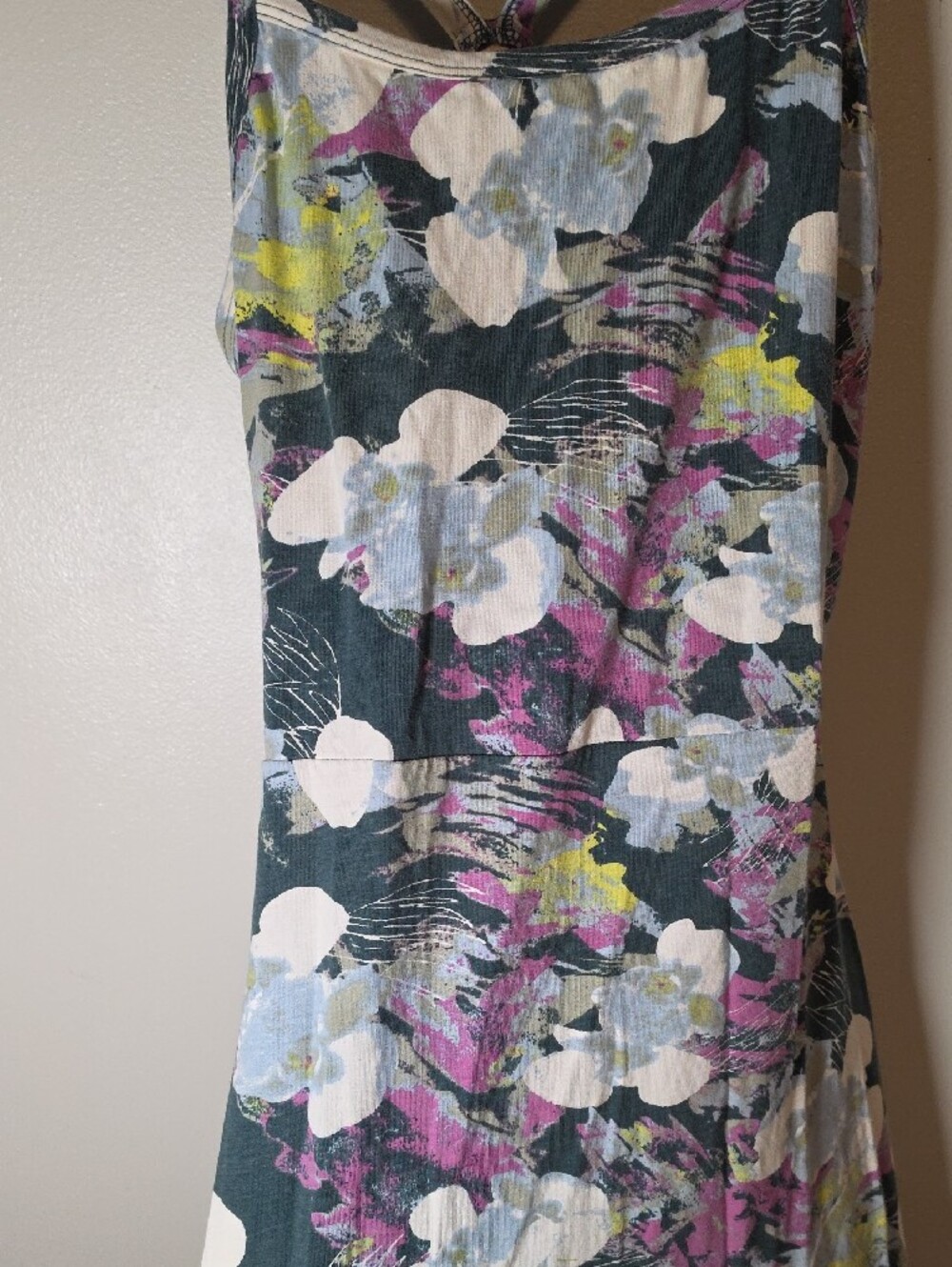 Sleeveless Floral Maxi Dress in Gray and Purple - Picture 4 of 5